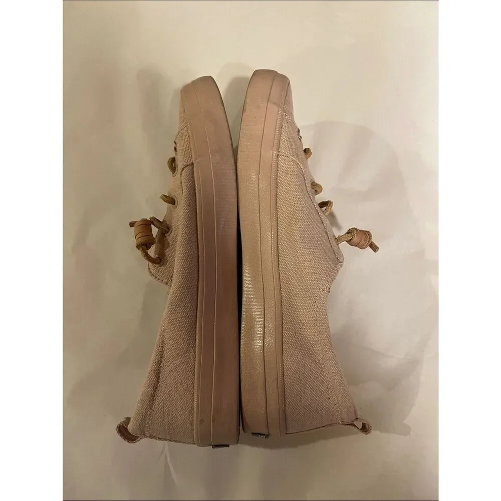 Sperry Women’s Canvas Slip-On Sneakers in Blush Pink